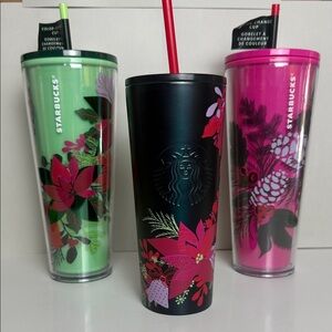 Starbucks Vibrant Floral Tumbler Trio